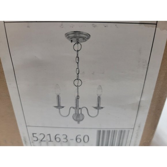 Livex Lighting 3 Light Antique White Mini Chandelier - Picture 4 of 6